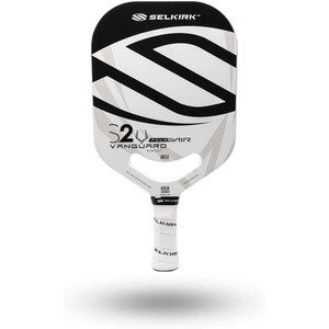 image:imageSelkirk Sport Vanguard Pickleball Paddles  Power Power Air amp Pro Lines  A pickle ball paddle with a QuadFlex or 12K carbon fiber face in Power Power Air or Pro stylePower Air  White  Black Midweight