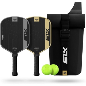 image:imageSelkirk Sport SLK Neo Pickleball Paddles Set of 2  Pickleballs  Sling BagGray  Gold  Neo Raw Carbon